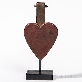 Small Red-painted Heart-form Shooting Gallery Target