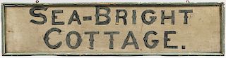 Painted "Sea-Bright Cottage" Sign