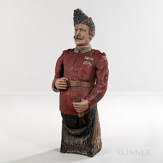 Carved and Painted Scottish Military Figurehead