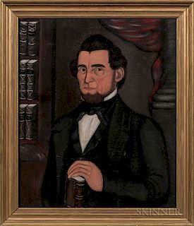Attributed to H.K. Goodman (American, 19th Century)  Portrait of Ananias Mowry