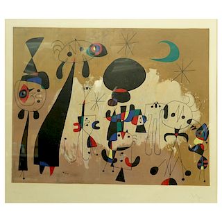 After: Joan Miro Color Lithograph