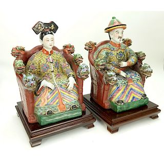 Pair Chinese Porcelain Figures