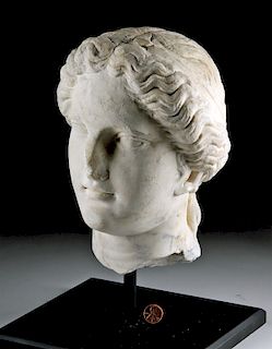 Lifesize Roman Marble Head of Venus