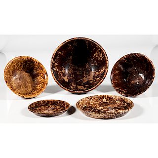 Rockingham Glaze Bowls and Underplates