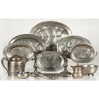 Pewter Trays, Porringers and Other Tablewares