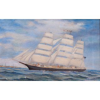 Clipper Ship, Oil on Canvas