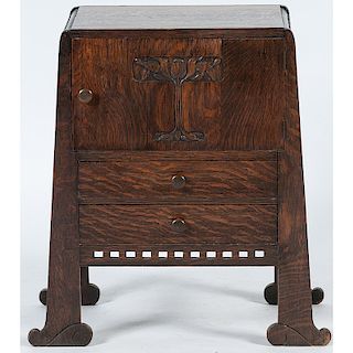 Arts and Crafts Work Cabinet Attributed to Limbert Co.