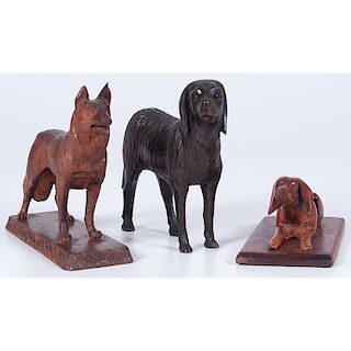 Black Forest-style Dog Figures