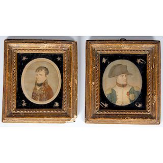 French Engraved Portraits in Borghese Frames