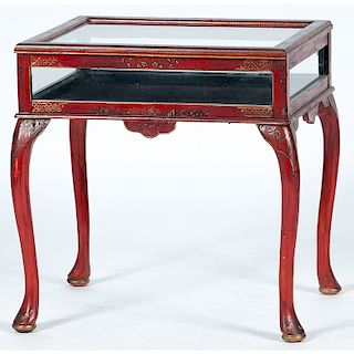 Japanned Queen Anne -style Curio Table