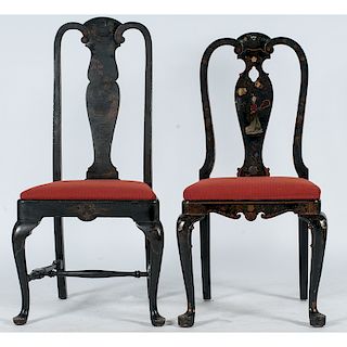 Queen Anne-style Japanned Chairs