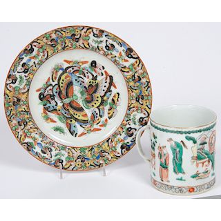 Chinese Export Mug and Plate