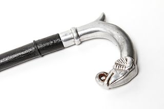 Cane Swordstick w Elephant Head Handle from India