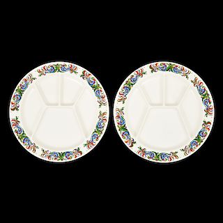 Pair of Villeroy & Boch Sectioned/Fondue Plates