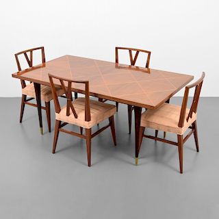 Tommi Parzinger Dining Table & 4 Chairs
