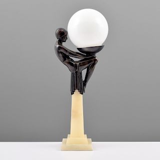 Art Deco Lamp, Manner of Max Le Verrier