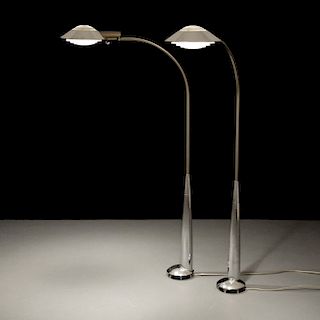 Rare Pair of Cedric Hartman Floor Lamps