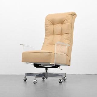Vladimir Kagan Leather Executive Desk Chair