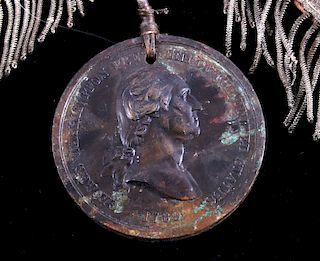 1789 George Washington Indian Peace Medal - Bronze