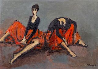 * Moses Soyer, (American, 1899-1974), The Dancers