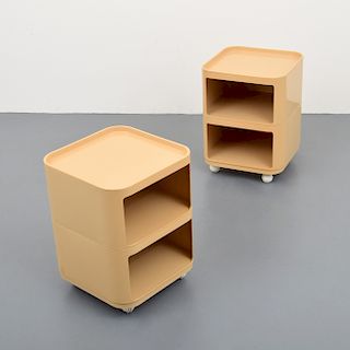 Pair of Ana Castelli Rolling Modular Side Tables