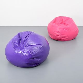 2 Vintage Beanbag Chairs, Manner of Gatti-Paolini-Teodoro