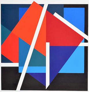 Henk Van Trigt Abstract Geometric Painting