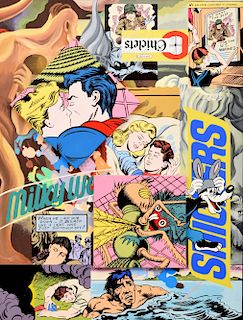 Large Suzan Pitt 3D Comic/Pop Art Painting