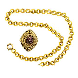 VICTORIAN ETRUSCAN REVIVAL YELLOW GOLD JEWELRY