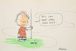 Charles Schulz "Peanuts" Comic Drawing, Linus