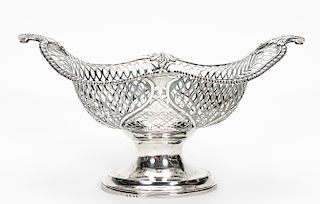 English Georgian Silver Reticulated Compote