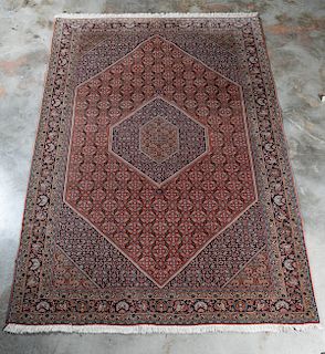 Hand Woven Tabriz Rug or Carpet, 6' 8" x 10' 5"