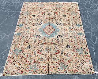 Hand Woven Kashan Rug or Carpet, 8' 6" x 12' 4"