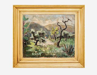 French Post Impressionist Style Cannes Landscape