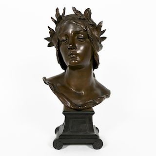 Stephan Schwartz, Bronze Sculptural Bust, Signed