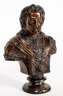 J. Hamilton, Small Bronze George II Bust