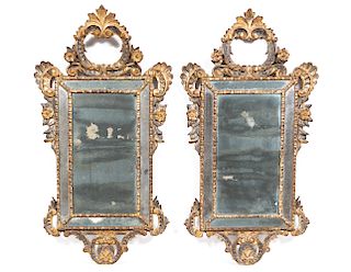 Pair, 20th C. Italian Giltwood Mirrors