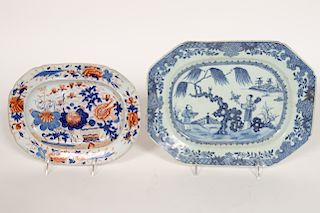 Group, Two Porcelain Platters, Imari & Nanking