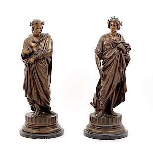 After Antoine Pierre Aubert, (19th Century), Dante and Ovid