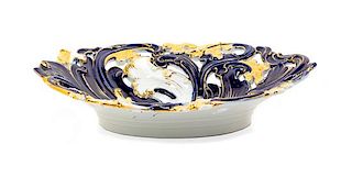 A Meissen Porcelain Dish Width 12 3/4 inches.