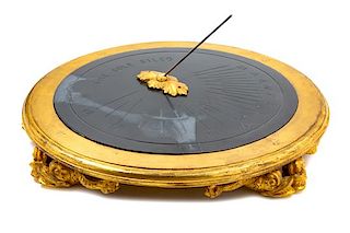 A Continental Giltwood Sundial Diameter 22 inches.