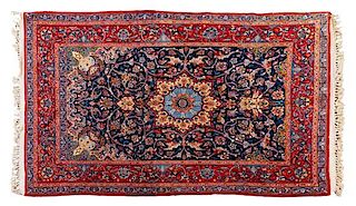 An Isfahan Wool Rug 5 feet x 3 feet 4 inches.