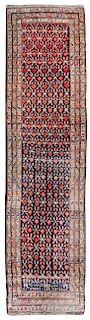 A Northwest Persian Wool Runner 3 feet 2 inches x 12 feet 8 inches.