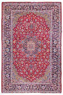 * A Tabriz Wool Rug 14 feet 2 inches x 9 feet 7 inches.