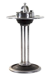 A Metal Rail Car Smoking Stand Height 25 3/4 inches.