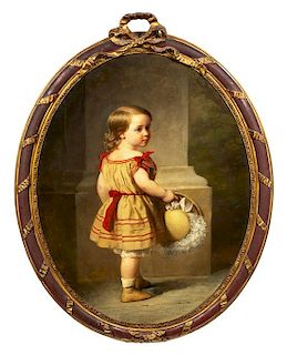 British School, (Likely 18th Century), Portrait of a Child with a Hat
