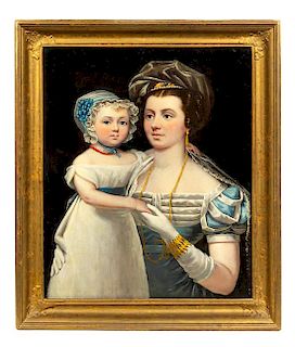 British School, (Early 19th Century), Mother and Child