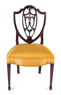 A Hepplewhite Style Mahogany Side Chair Height 36 3/4 inches.