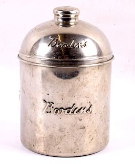 Classic Embossed Borden's Malted Milk Canister