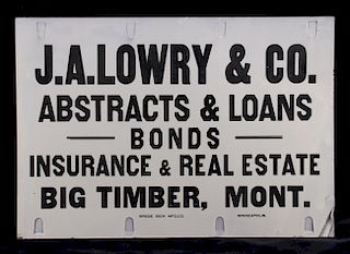 Original Big Timber Montana Advertising Sign